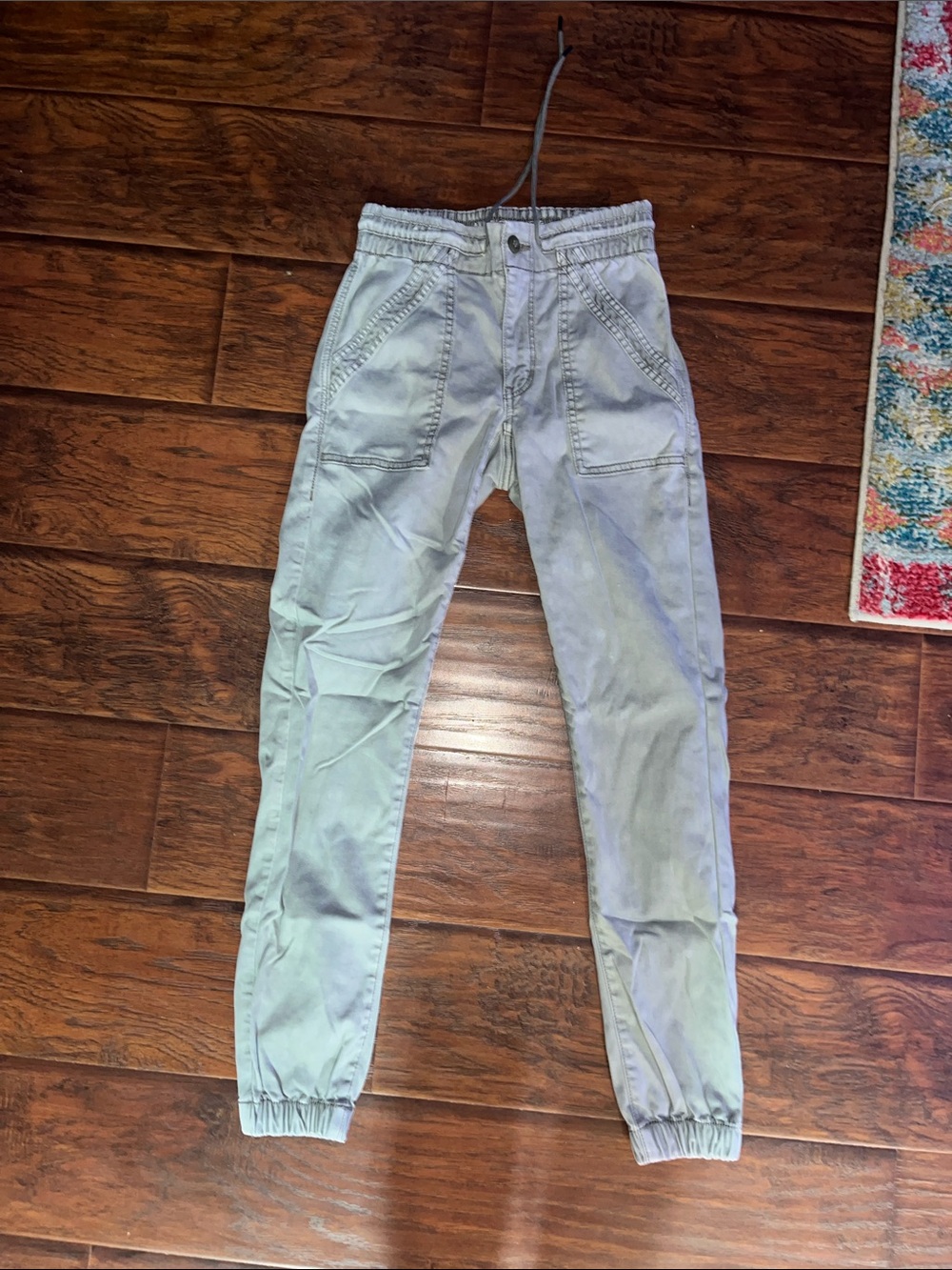 American Eagle Outfitters Light Gray Women's Jogger Pants